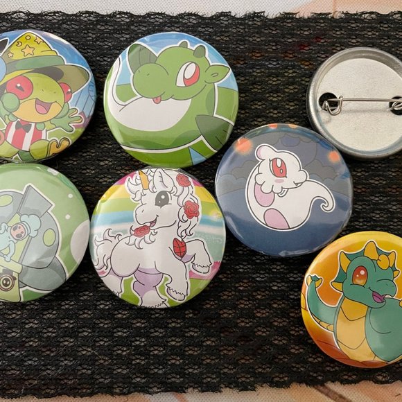 MetaZoo x Sanrio Kawaii Chibi Cryptids Button Pins - Picture 1 of 1